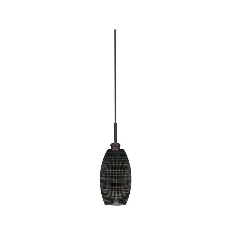 Luminaire suspendu simple espresso 1 lumière Edge, Gris