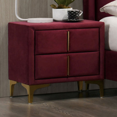 Table de chevet, rouge