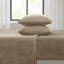 Drap simple taupe - 100% pour la douceur et la détente, brossé des deux côtés, avec taie d'oreiller plate, drap-housse, matelas élastiques de 16 po, 3 pièces vérifiées, velours doux inclus