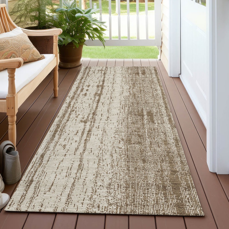 Tapis intérieur / extérieur mâle avec envers antidérapant, Tapis de couloir 2 pi 3 po x 7 pi 6 po
