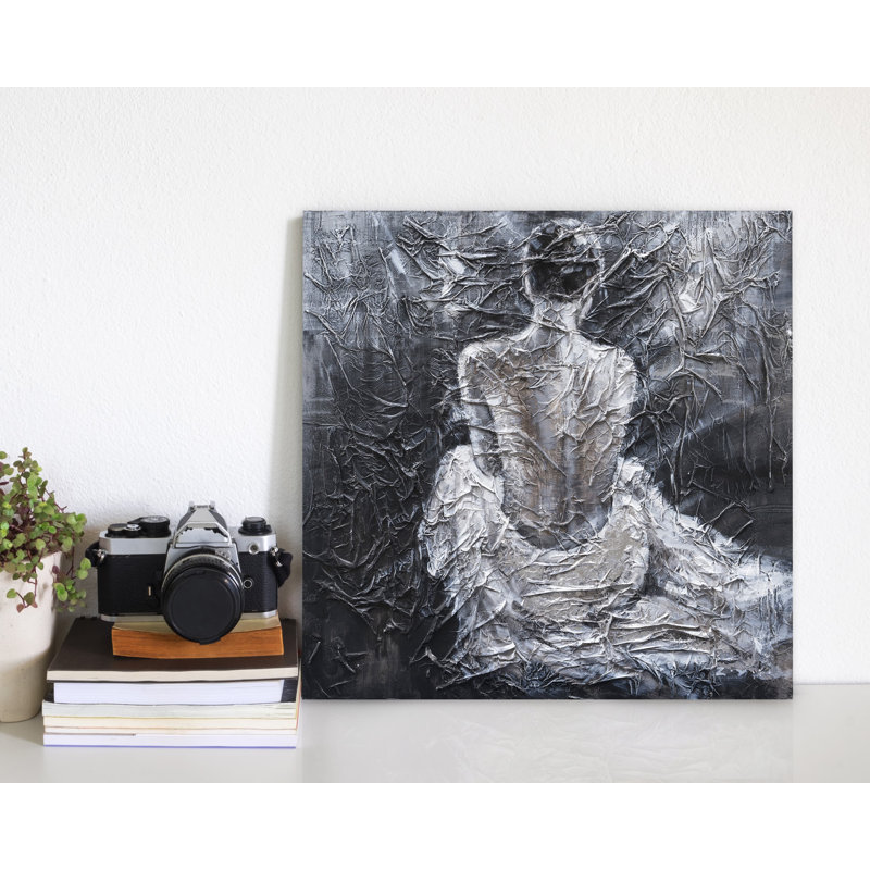 «A Lonely Night», reproduction de peinture à l'huile sur toile tendue, H 12 po x l 12 po x P 1 po