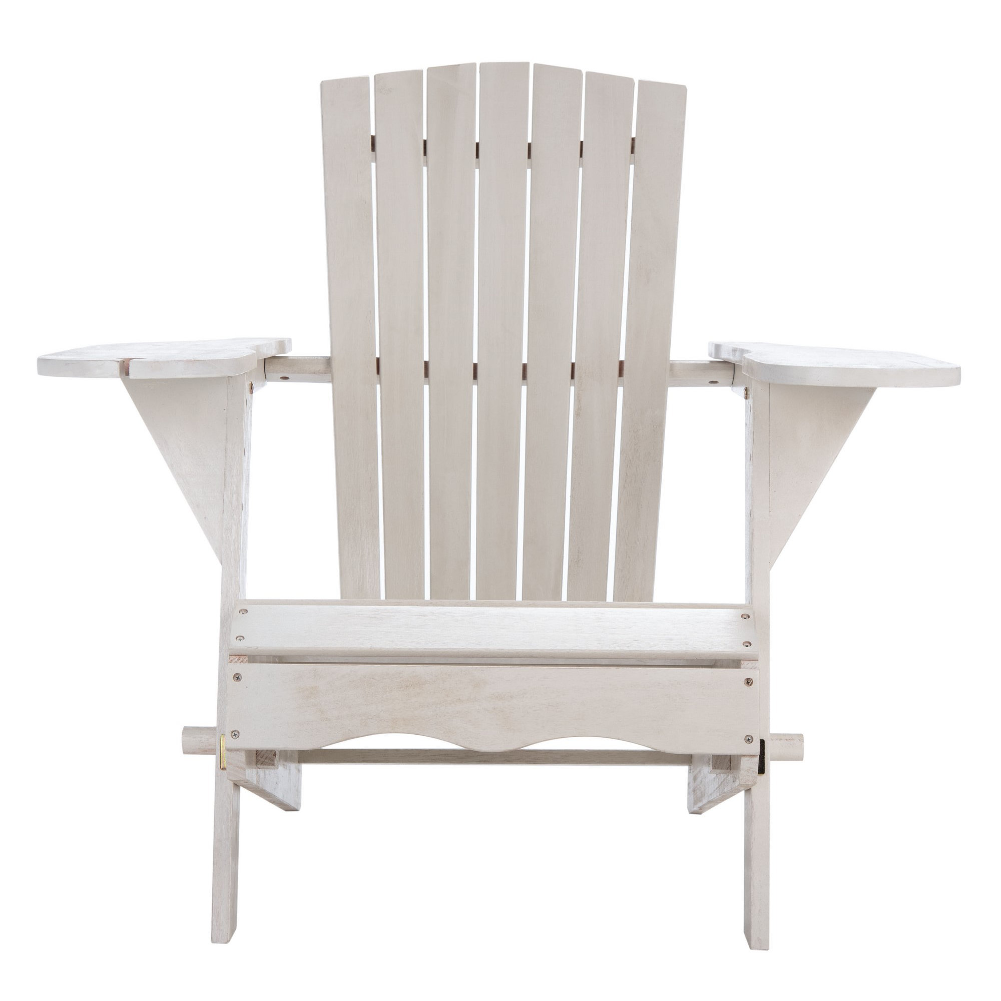 Boonville Eucalyptus Outdoor Adirondack Set, White