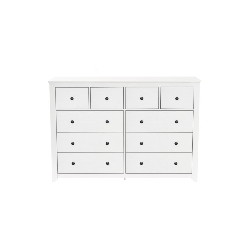 Commode moderne à 10 tiroirs pour la chambre à coucher - Vaste commode de rangement, robuste et sécuritaire, Blanc
