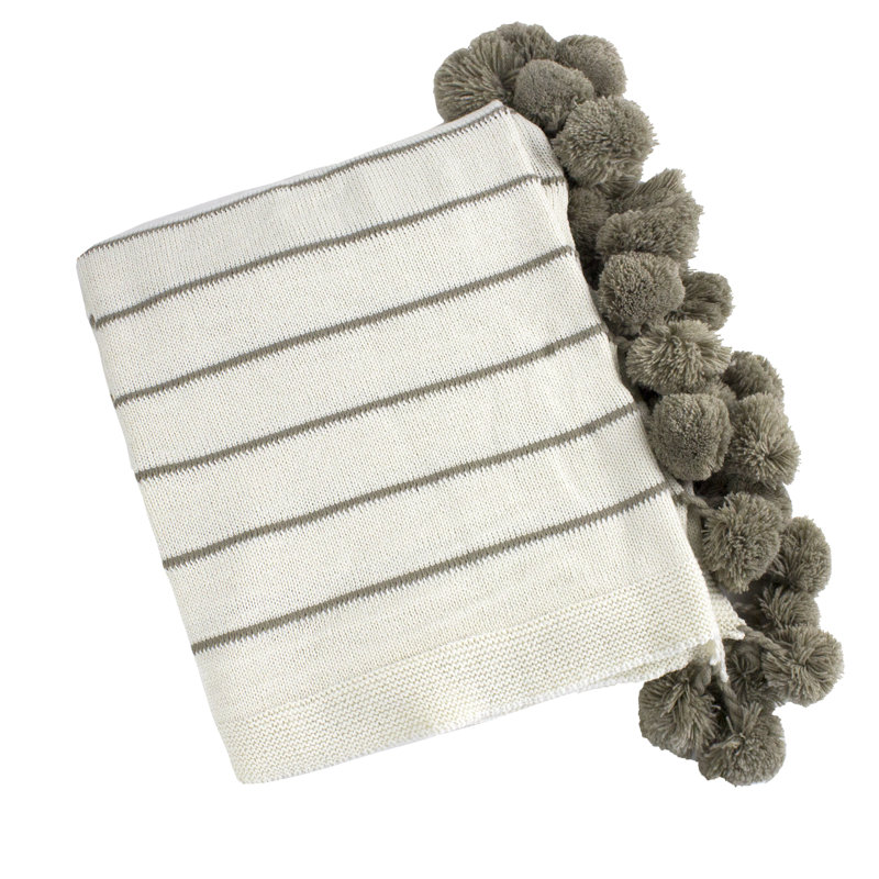 Hand Woven Throw Blanket, Ivory