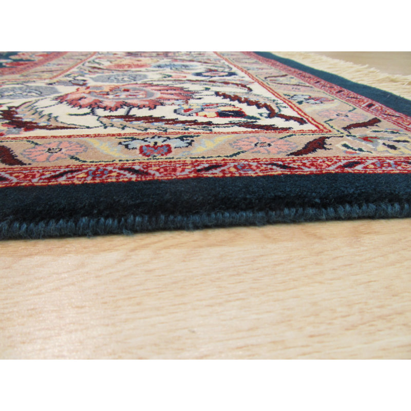 Jasmine Opulent Multicolor Hand Knotted Wool Ivory, Rose, Red, Blue Traditional Oriental 9'2" x 11'10" Area Rug
