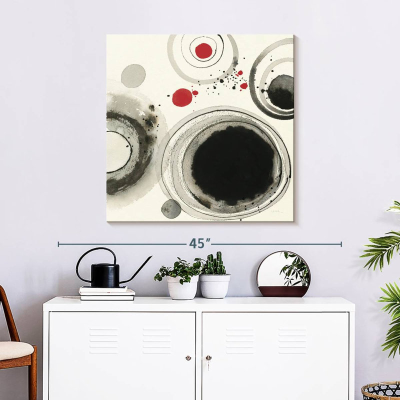 Avery Planetary With Red I, 30" H x 30" W