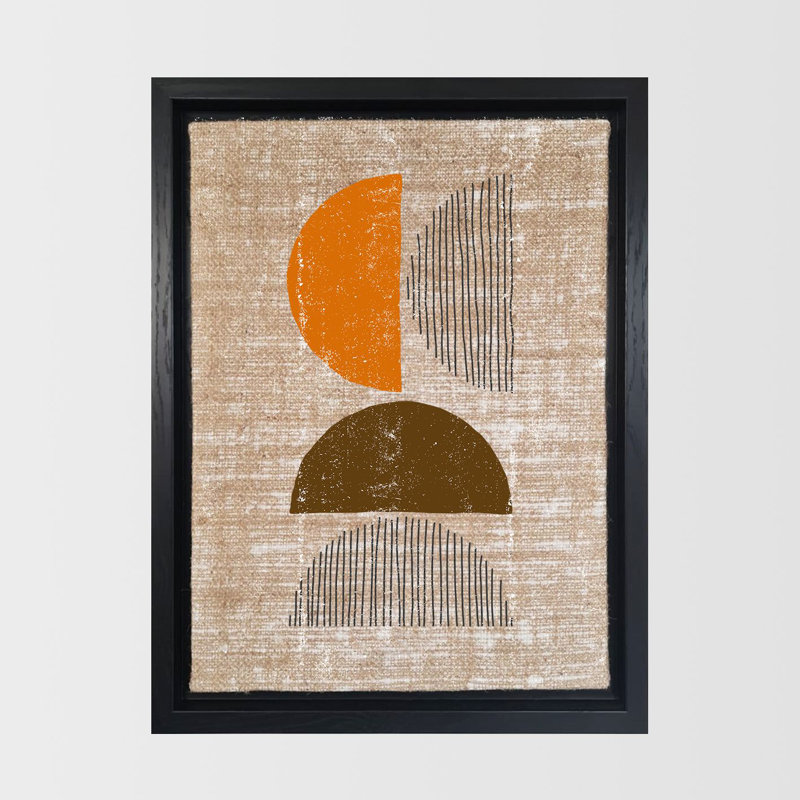Peinture décorative sur toile, Orange/brun, H 26 po x l 18,1 po, Noir
