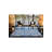 White Blue Round Diamond Decorative Washable Carpet-848111165