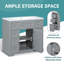 Meuble-lavabo de salle de bain sans lavabo, base d'armoire seulement, une armoire et six tiroirs-106636146