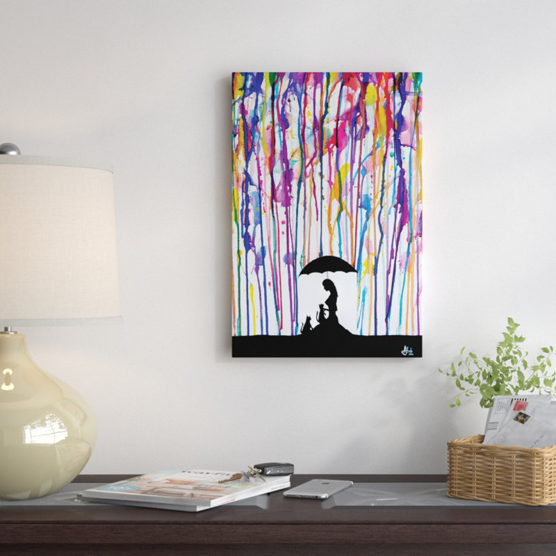 «Cat's Cradle», impression sur toile, H 26 po x l 18 po x P 1,5 po, Toile avec cadre noir, Pas de tapis