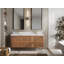 Sonoma Floating Teak 60'' Double Bathroom Vanity with Quartz Top