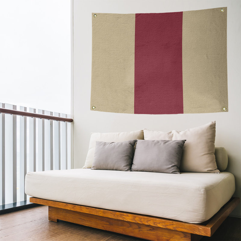 Tapisserie de polyester Arizona, H 26 po x l 36 po x P 1 po, Sable du désert / rouge brique / sable du désert