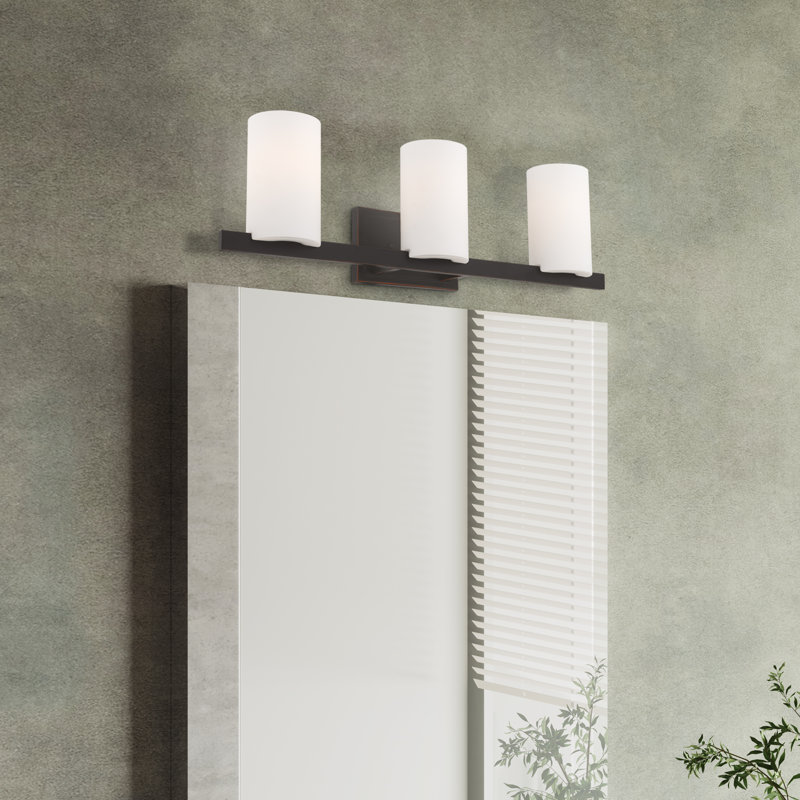 Éclairage pour meuble-lavabo à 3 lumières Ariellah, Bronze vieilli