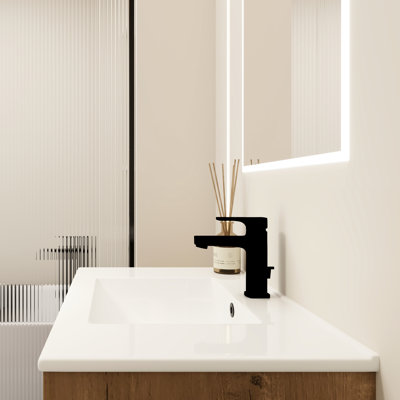 Armoire de salle de bain 30 pouces - Grand espace de rangement moderne de style moderne - Évier durable