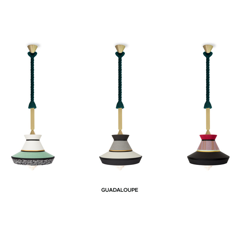 Calypso So Outdoor Suspension Lamp, 24.8" H x 14.2" W x 14.2" D
