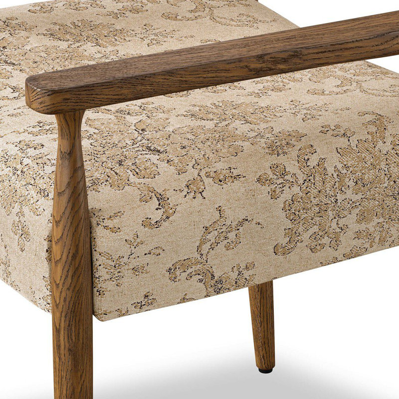 Jayla Upholstered Arm Chair, Toasted Oak, Fallingbrook Natural