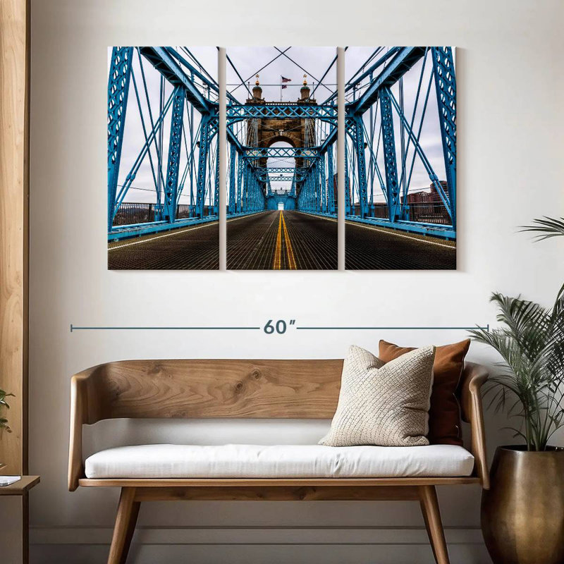 Pont bleu de Cincinnati, H 32 po x l 50 po