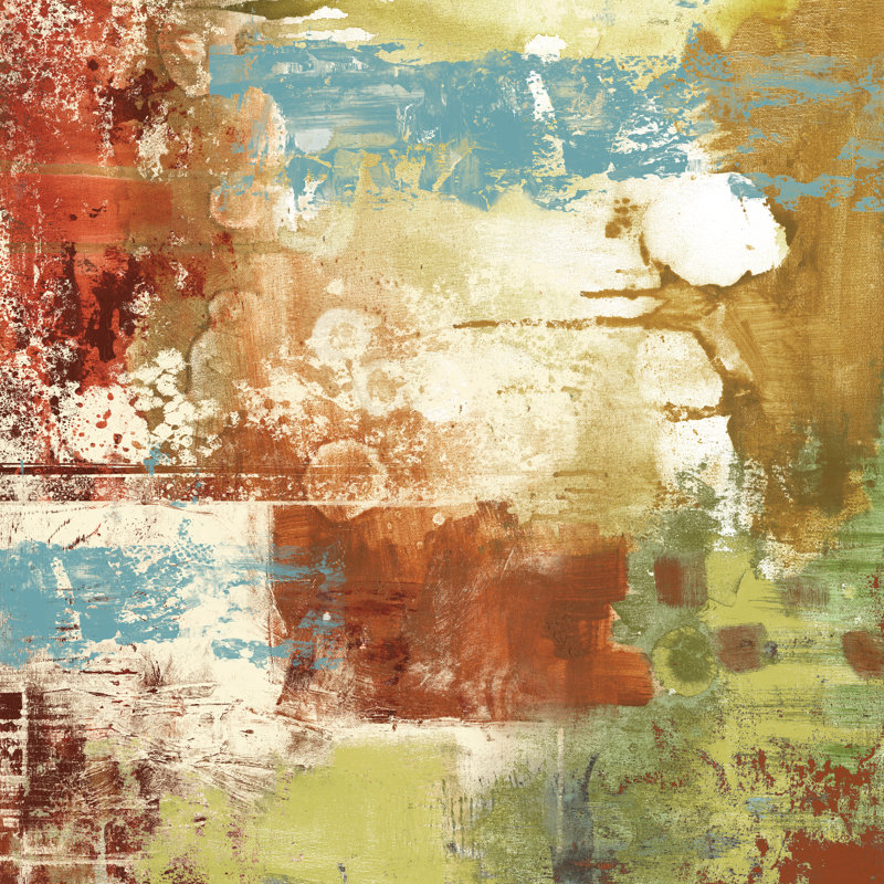 Warm Abstract - Wrapped Canvas Painting, 51cm H x 51cm W x 3.8cm D