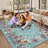 Area Rug  for Living Room Washable Floral Area Rug Soft Stain Resistant Indoor Carpet Low-Pile, Non-Slip Carpet for Bedroom, Dining Room-466786263