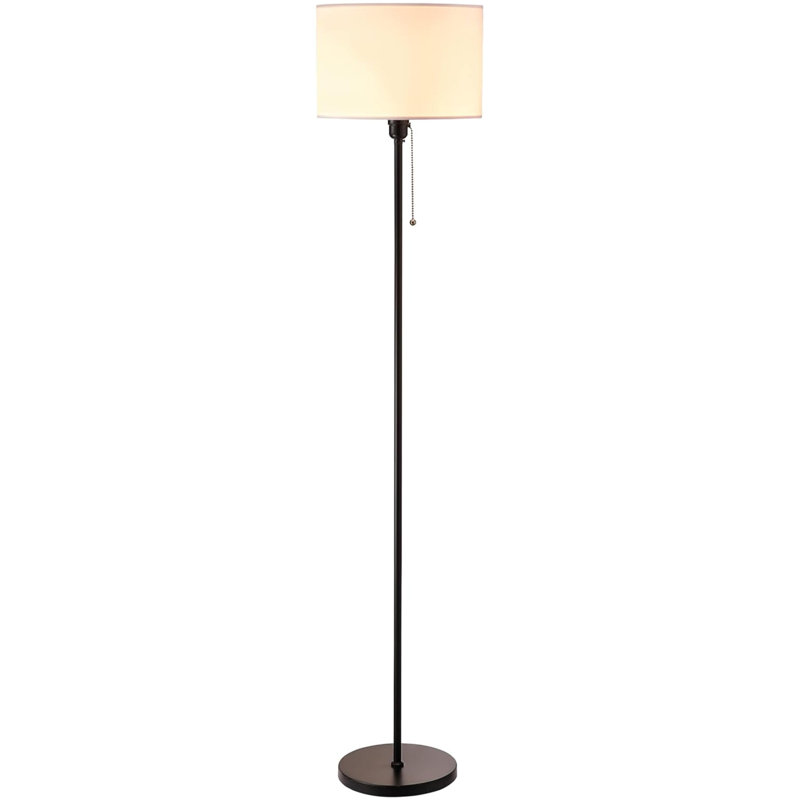 Valency 55'' Traditional Floor Lamp, Black