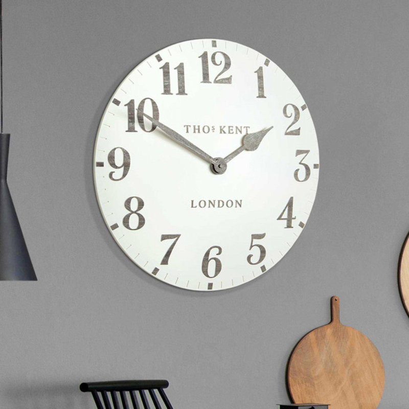 Arabic Wall Clock, 51cm H x 51cm W x 5cm D, Cream