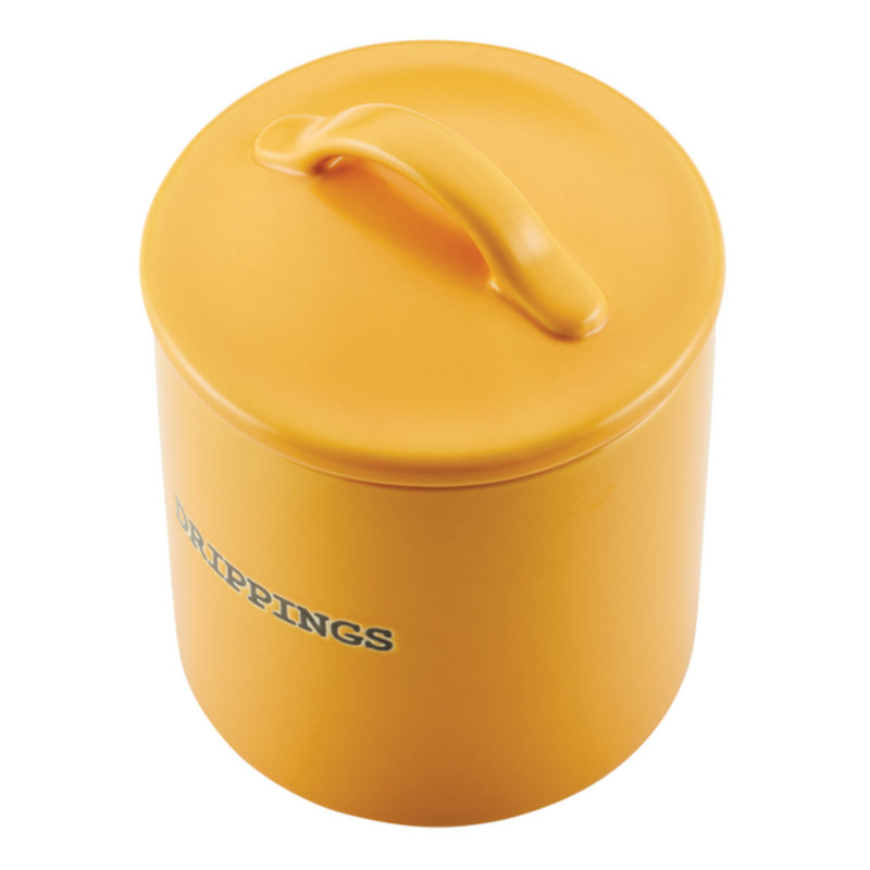 Ayesha Curry Ceramics Bacon Grease Jar, Mustard