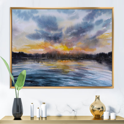 Sunset On The Lake I - Landscapes Canvas Wall Decor