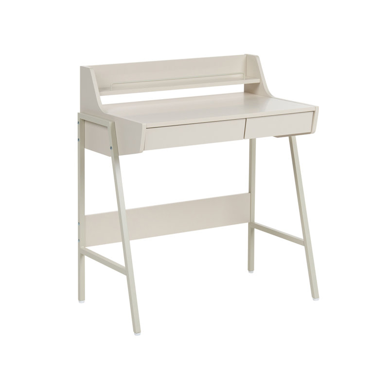 BROXTON MDF Steel Writing Desk, Beige