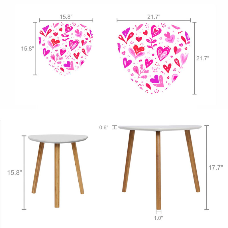 Ensemble de 2 tables basses gigognes Triangle