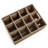 12-Bottle Tabletop Beer Bottle Rack in Brown