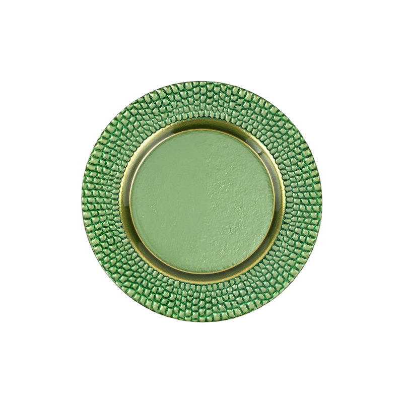 Pelli Glass Salad Plate, Green