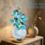 Lampe de table fleur d'orchidée sans cordon à intensité variable, 3 lumières de température artificielles USB rechargeables avec vase, lumière de paysage à DEL à intensité variable pour le bureau personnel