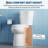 Comfort Height 19" Round Two-Piece Toilet, Power Flush, Slow-Close Seat, for Small Bath