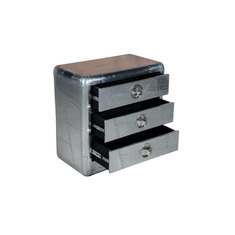 Kyus 28'' W Metal Nightstand