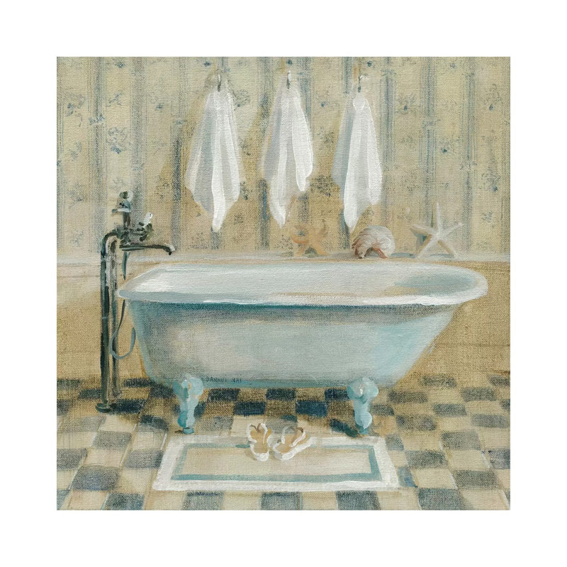 «Victorian Bath IV» par Danhui Nai - reproduction d'art, H 18 po x l 18 po x 1,5 po, Toile tendue, Aucun mat