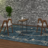 Table de bout étroite avec table de bout en métal Industrail Rustic Coner L24 "(rétro)