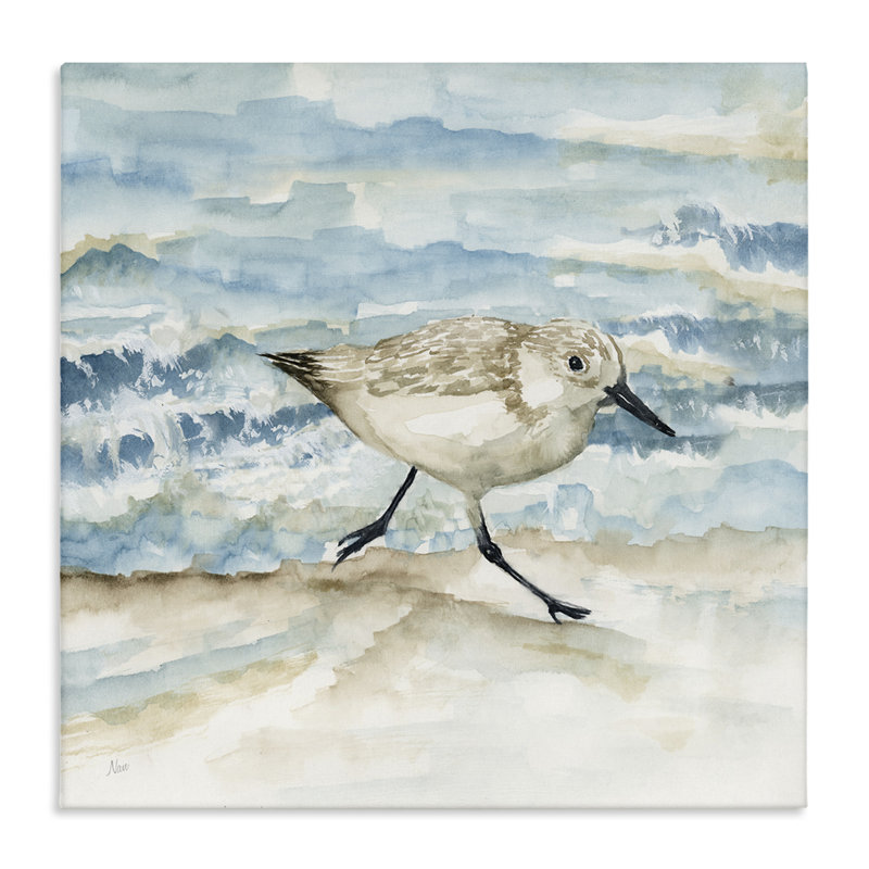 Sandpiper Stride Shore Canvas, design par Nan, H 30 po x l 30 po