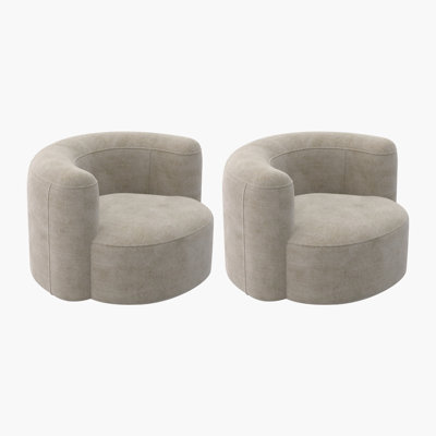 Velvet Tight Curved Back Accent Chair