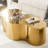 Modern Gold Stainless Coffee Table, Large Cloud Fashion Design，No Installation-1178284254