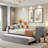 Upholstered Daybed With Pop Up Trundle-1434128549
