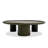Strauss - Contemporary Brown Ash Round Nesting Table Set