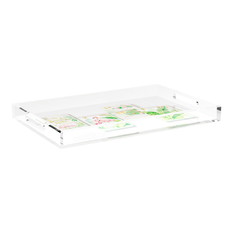 Mahjong Acrylic Decorative Tray, 22.5"W x 14.5"D x 2"H