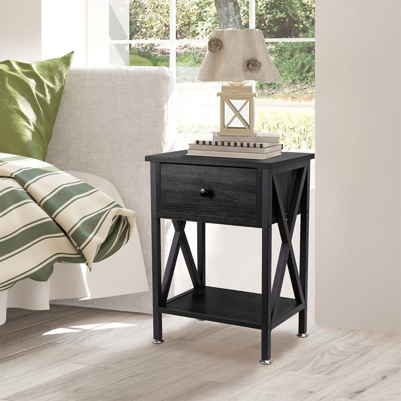 Guylan 15.8 " W Nightstand, Black