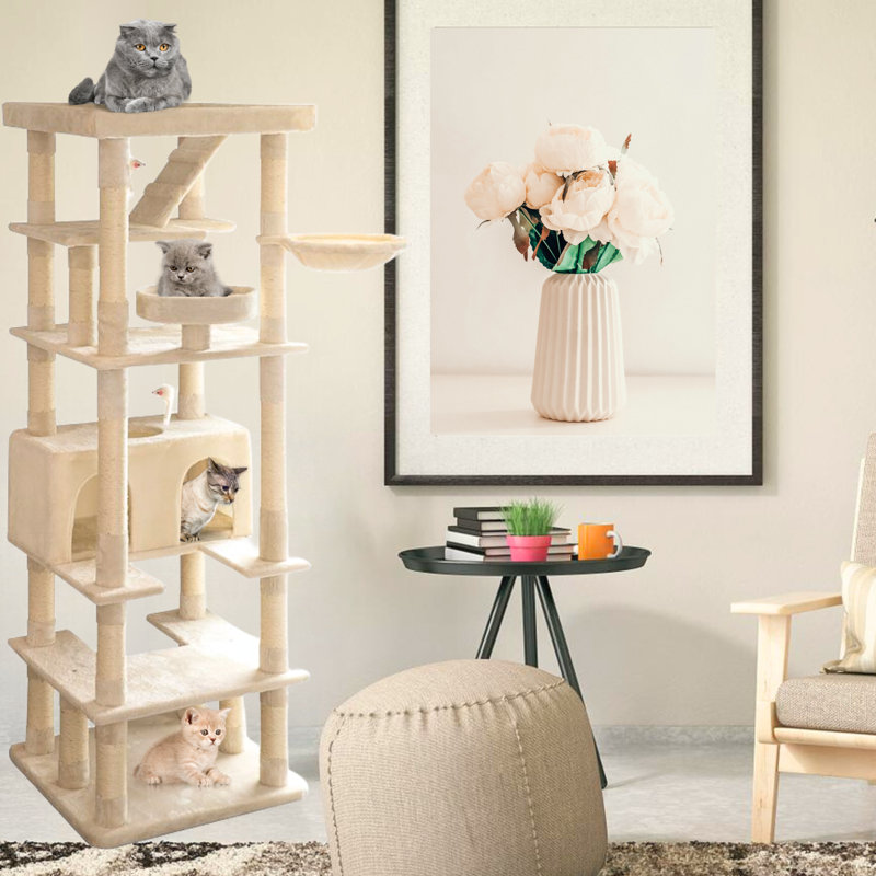 Dugaid 74.8'' H Cat Tree, Beige