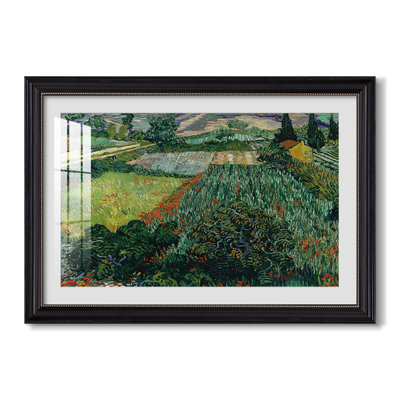 Field with Poppies, Saint-Rémy, 1889-Vincent van Gogh-Custom Framed Canvas