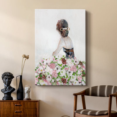 Beautiful Floral Contemplation II -Custom Wrapped Gallery Cavas