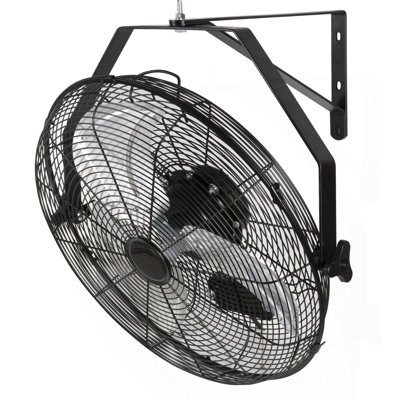 Ventilateur mural, 18 pouces, vitesse élevée à 3 vitesses 4150 CFM, ventilateur mural industriel imperméable, commercial ou résidentiel pour entrepôt, serre, atelier, patio, noir, homologué ETL
