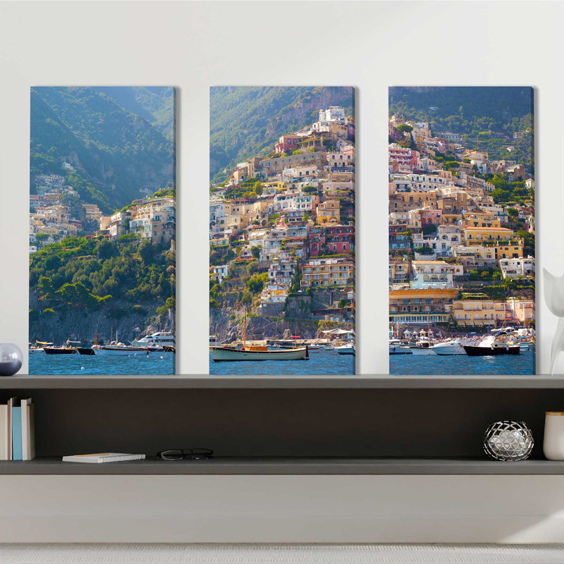 Positano, Amalfi Coast - Multi-Piece Image Wrapped Canvas Photograph Print