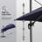 10 x 13 Ft Large Rectangular Tilt Adjustable Curved Cantilever Umbrella with Base-951507927