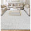 Cotton Geometric Area Rug in Gray